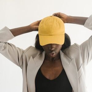 Gigi Pip Baseball Cap Lemonly Mustard Hat OSFM
